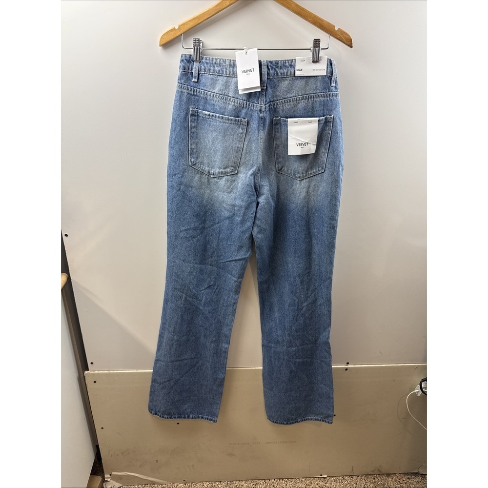 NWT Vervet Leslie Jeans Women's Sz 29, High Rise 90s Vintage Flare, Distressed